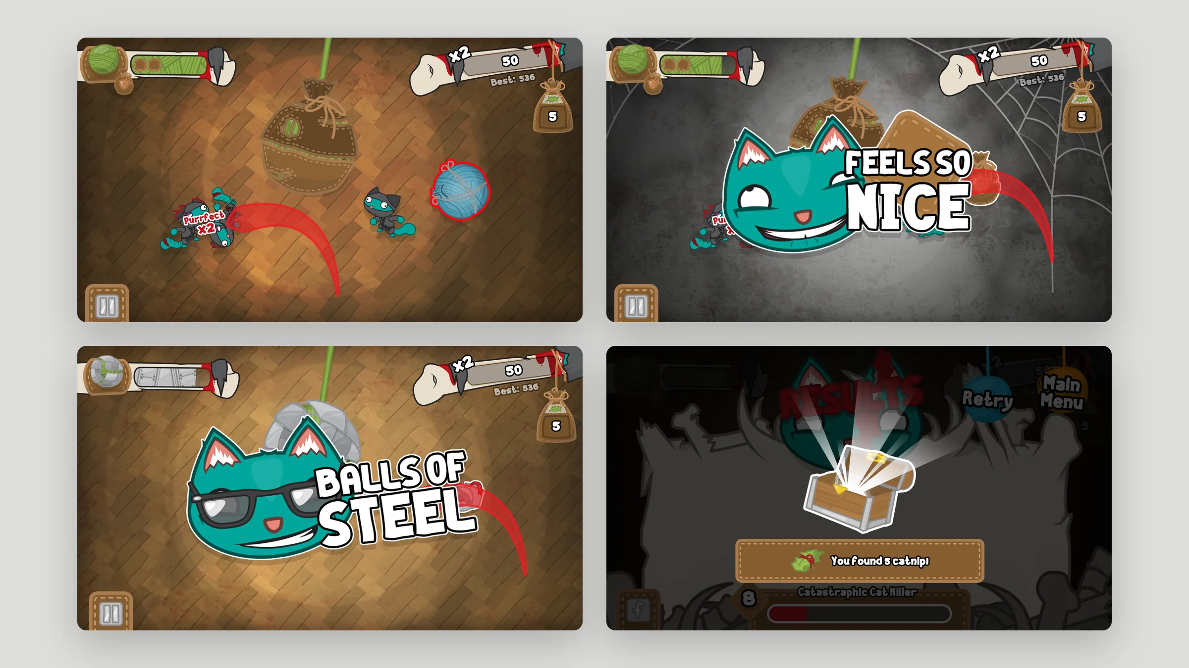 Gameplay screens