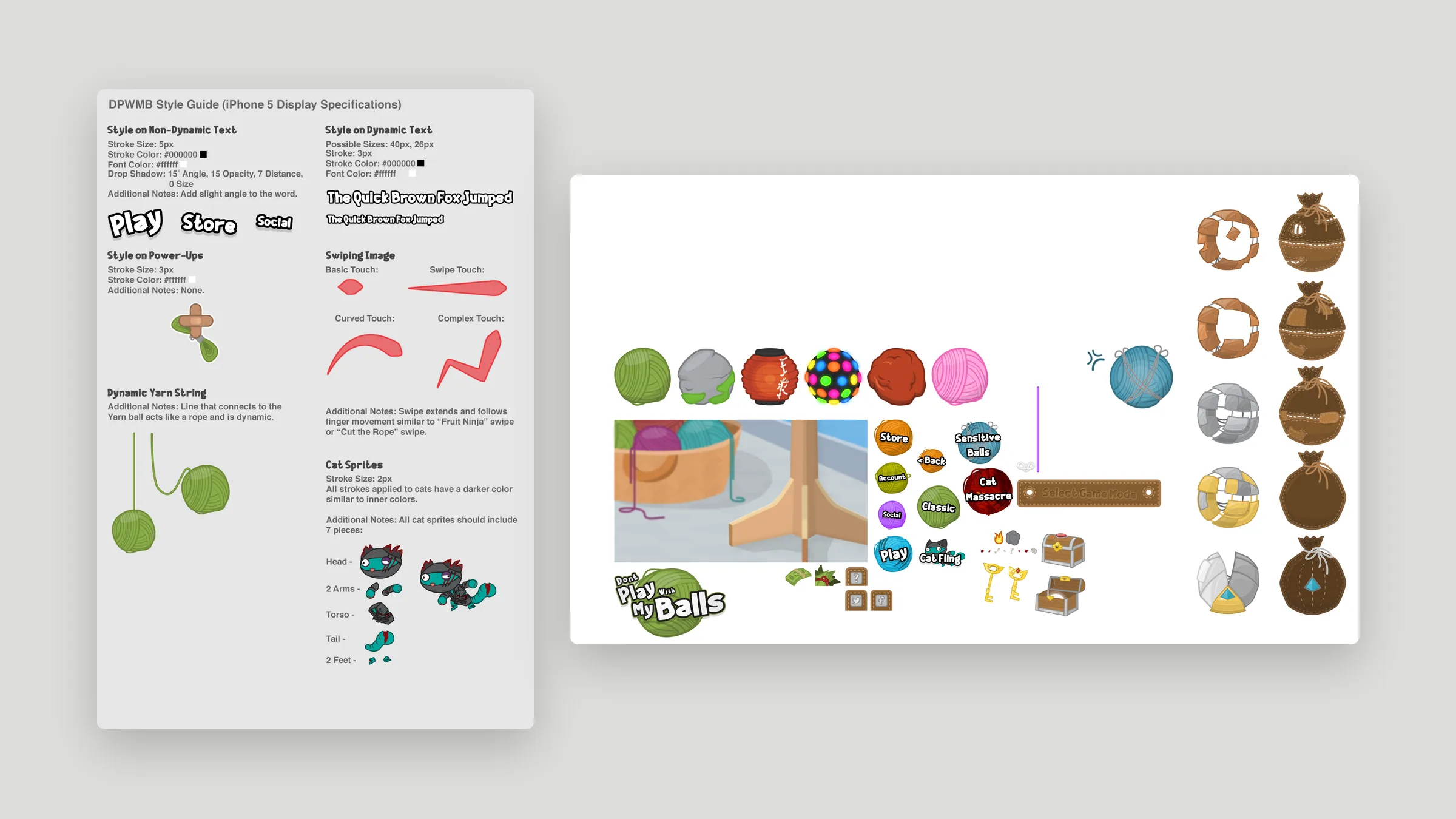 Style guide and asset sheet