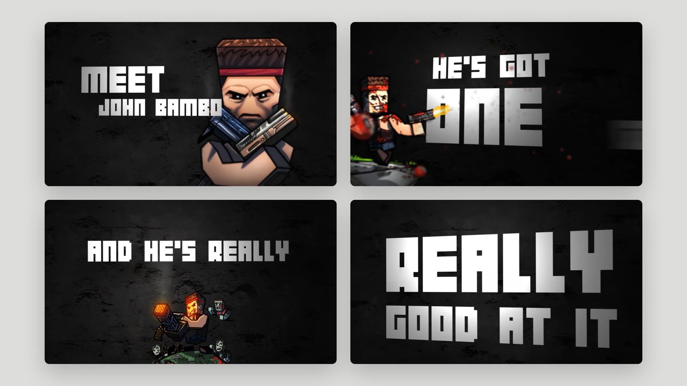 Boxhead 3D promo video frames