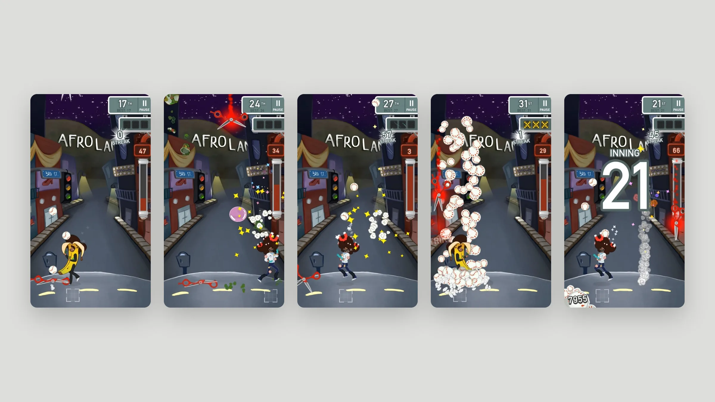 Gameplay with particle effects