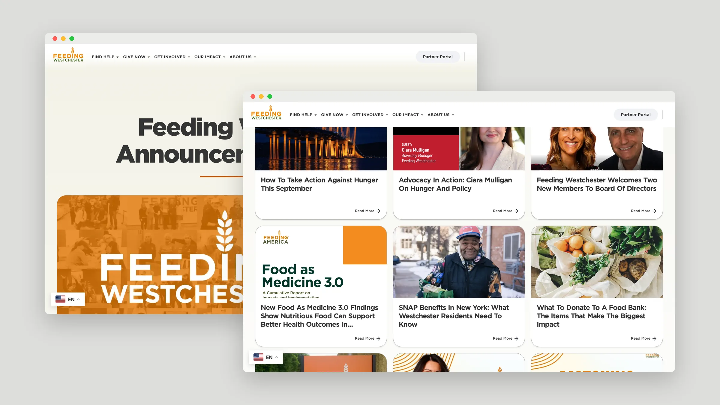 Feeding Westchester announcements and media