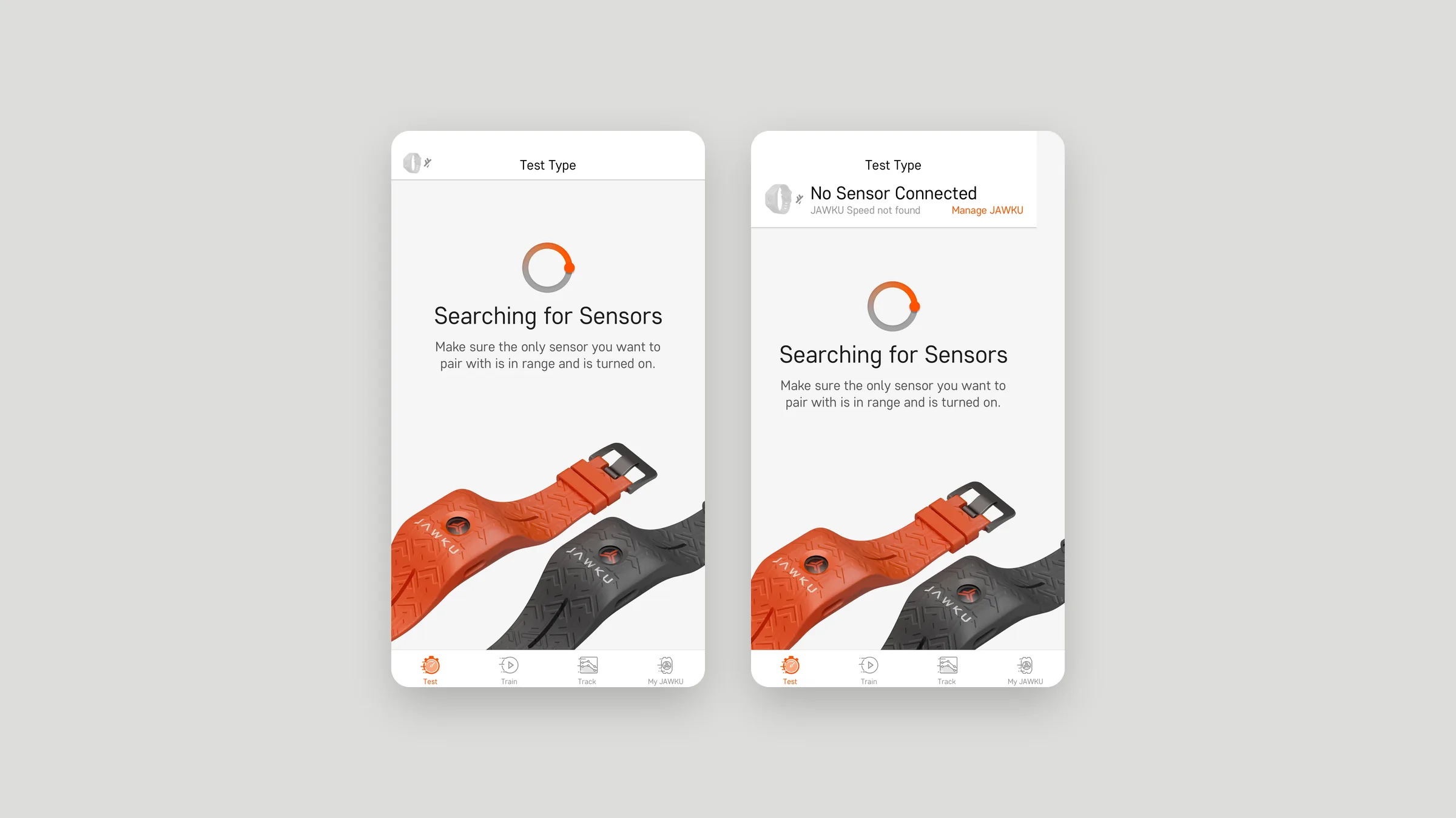 JAWKU sensor reconnect screens