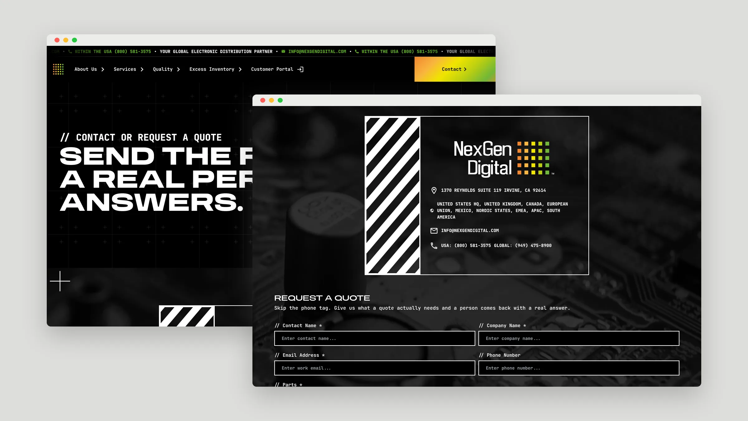 NexGen Digital contact and request a quote page