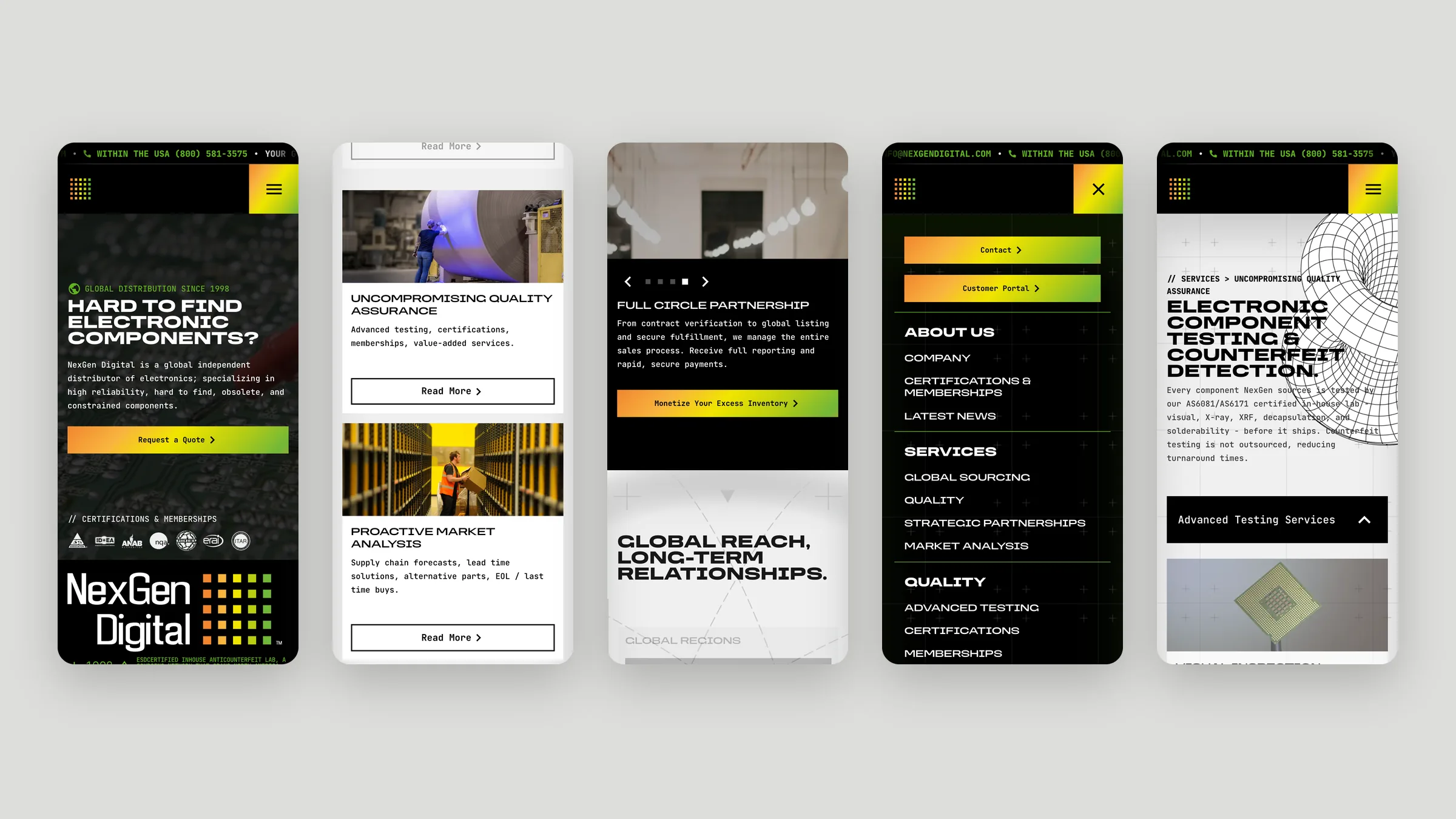 NexGen Digital website on mobile