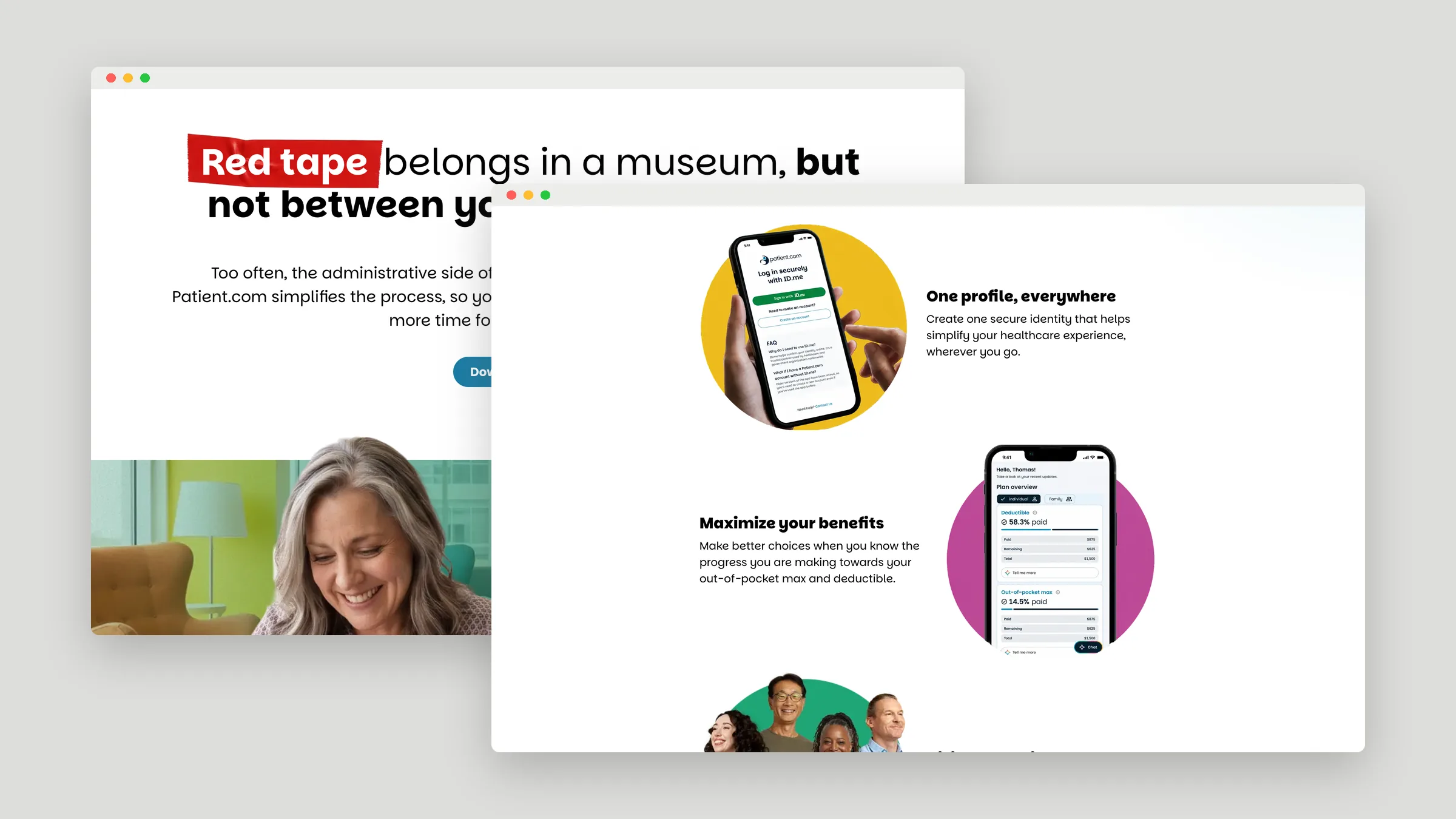 Cut Red Tape landing page sections