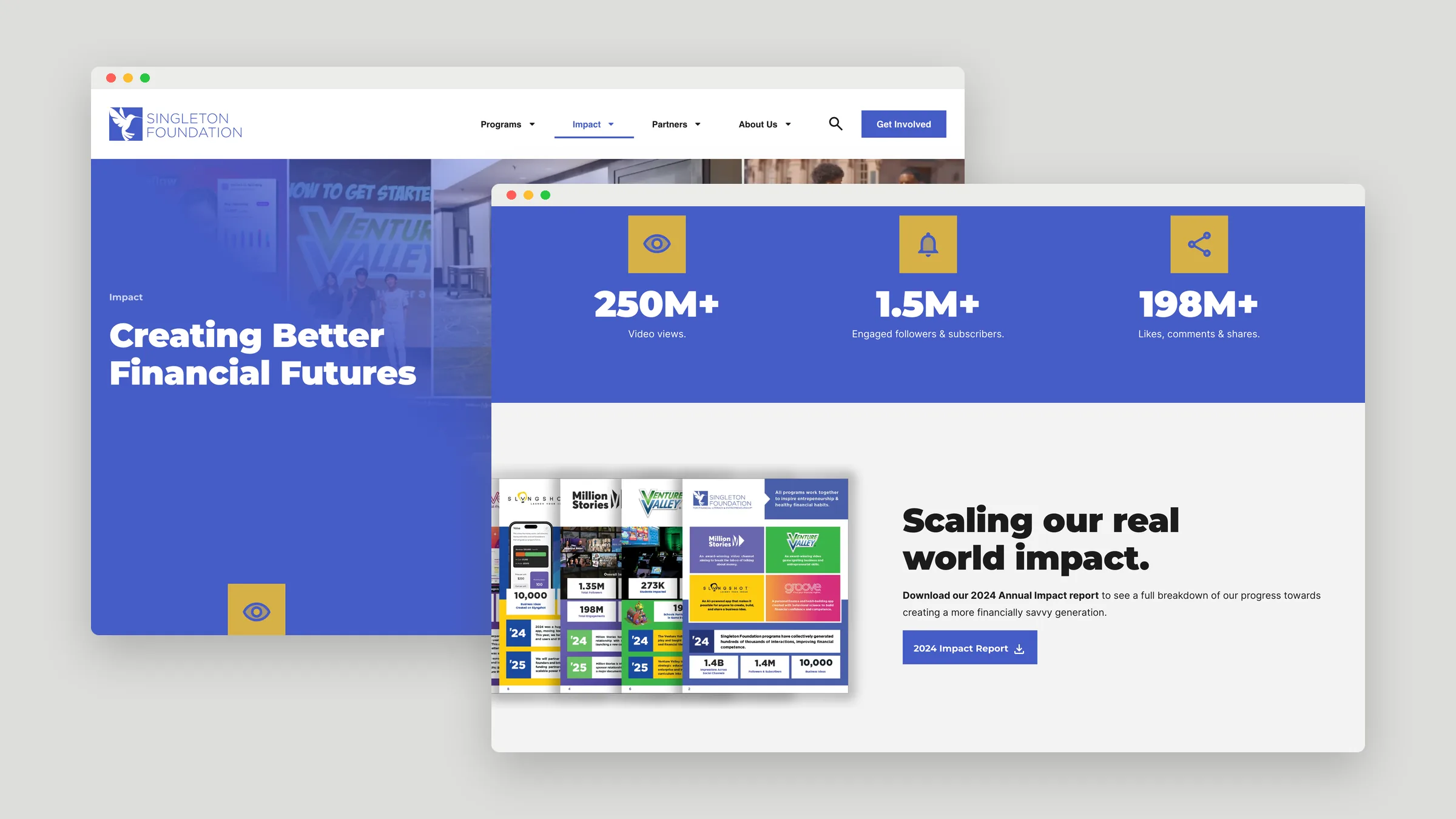 Singleton Foundation impact page