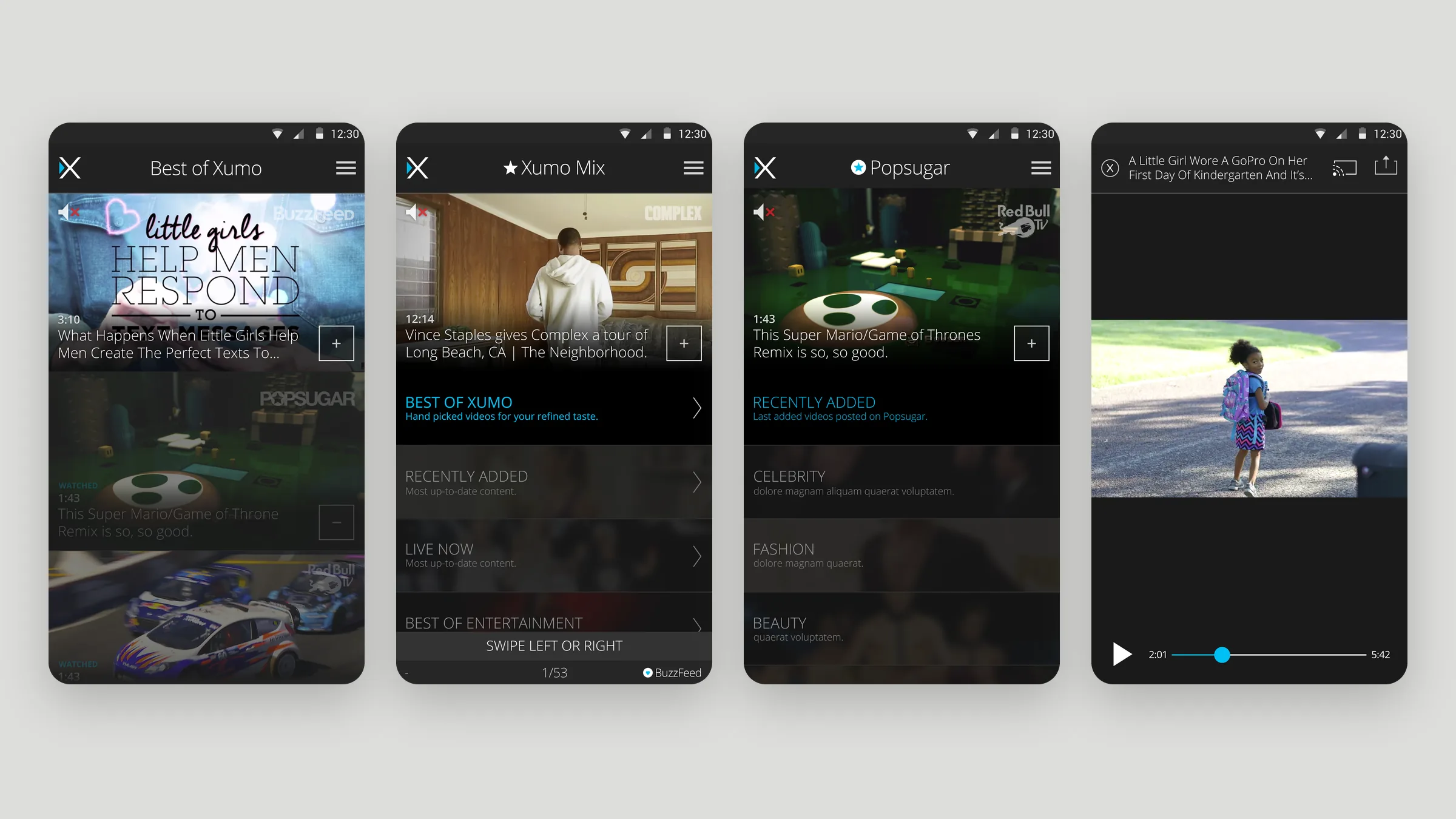 Xumo stack design on Android